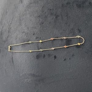 Sterling silver station necklace